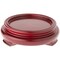 Plymor Red Round Wood Veneer Footed Display Base, 3.625" W x 3.625" D x 1.25" H (2.5" Display Diameter)